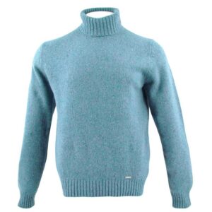 pull homme col roulé 80% laine BEST GUEST bleu BEN