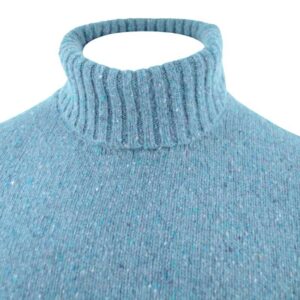 pull homme col roulé 80% laine BEST GUEST bleu BEN