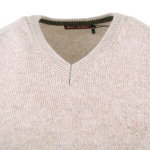 Pull homme BEST GUEST 80% laine beige 702bg