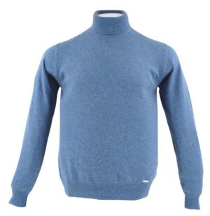 pull homme col roulé bleu indigo BEST GUEST Diego