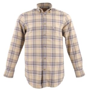 Chemise homme flanelle beige BANDE ORIGINALE