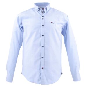 Chemise homme THE SURFCAR en flanelle uni bleu ciel LISBO