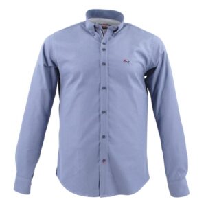 Chemise homme THE SURFCAR en flanelle uni bleu LISBO