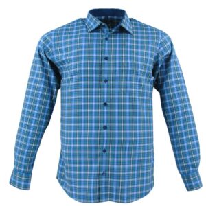 Chemise homme MARVELIS petits carreaux verts et bleus Modern Fit