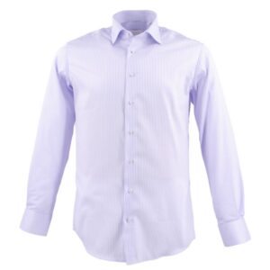 Chemise homme ETERNA rayée parme coupe large COMFORT FIT