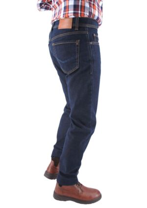 Pantalon jean homme bleu brut avec surpiqûres PIERRE CARDIN