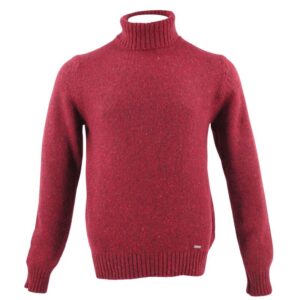 pull homme col roulé 80% laine BEST GUEST rouge BEN