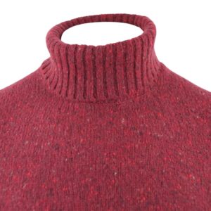 pull homme col roulé 80% laine BEST GUEST rouge BEN