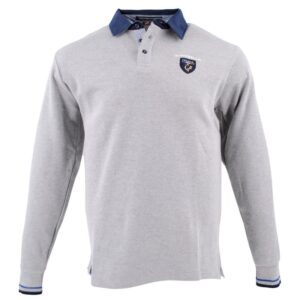 Polo homme épais BLACK WELLIS gris avec coq supporter France