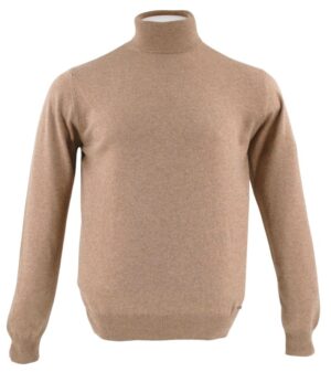 pull homme col roulé beige maronné BEST GUEST Diego