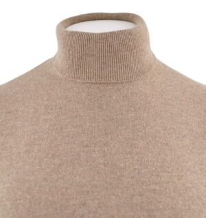 pull homme col roulé beige maronné BEST GUEST Diego