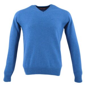 Pull homme BEST GUEST 80% laine bleu 702bg