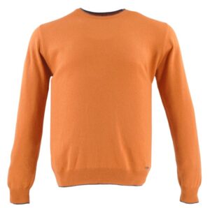 pull homme col rond orange BEST GUEST Davis