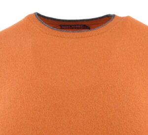 pull homme col rond orange BEST GUEST Davis