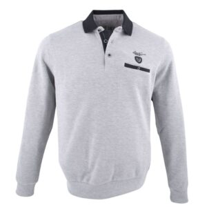 Sweat MONTE CARLO col polo gris oppositions noires