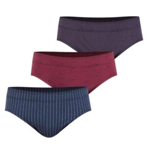 Slip taille basse homme LC14 pack 3 bordeaux