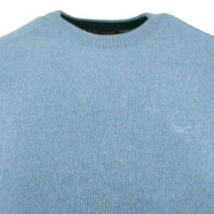 pull BEST GUEST ras du cou 80% laine 701bg bleu ciel