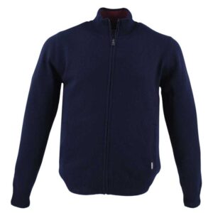 gilet 80% laine zip BEST GUEST marine 223740bg