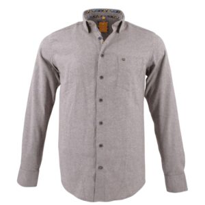 chemise homme Redmond flanelle unie beige