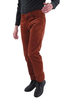 Pantalon velours 5 poches PIERRE CARDIN Lyon rouille