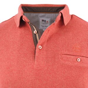 pull homme CAPTEN col polo brique