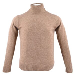 Pull col roulé homme 80% laine BANDE ORIGINALE beige