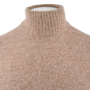 Pull col roulé homme 80% laine BANDE ORIGINALE beige