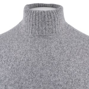 Pull col roulé homme 80% laine BANDE ORIGINALE gris