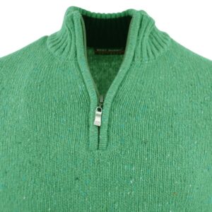 pull homme tweed BEST GUEST col camionneur vert 80% laine Bill_bg