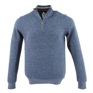 Pull col montant chiné bleu CAPTEN