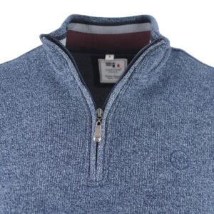 Pull col montant chiné bleu CAPTEN