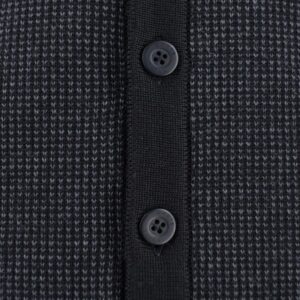 Gilet boutonné MONTE CARLO noir et gris