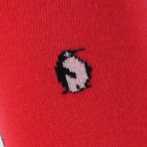 Chaussettes LABONAL coton rouge avec pingouin / manchot