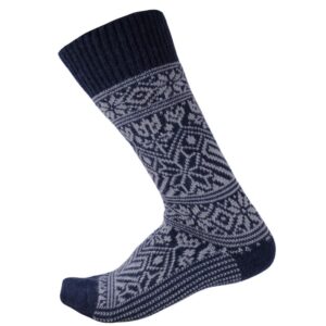 Chaussettes norvégiennes alpaga bleu Labonal