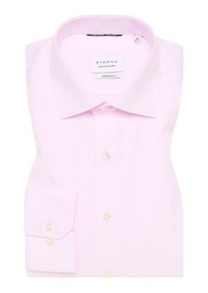 Chemise sans repassage coton opaque rose Eterna 8817etm